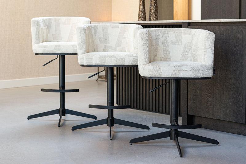 Barhocker Cheyenne höhenverstellbar, drehbar, beige graffic – Richmond