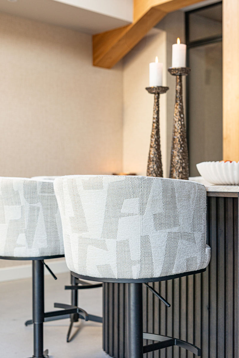 Barhocker Cheyenne höhenverstellbar, drehbar, beige graffic – Richmond