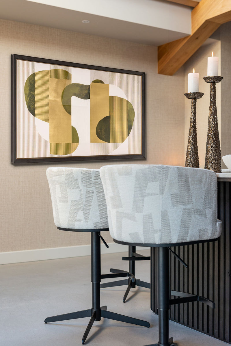 Barhocker Cheyenne höhenverstellbar, drehbar, beige graffic – Richmond