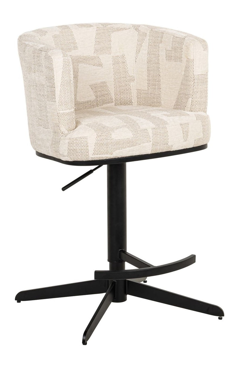 Barhocker Cheyenne höhenverstellbar, drehbar, beige graffic – Richmond