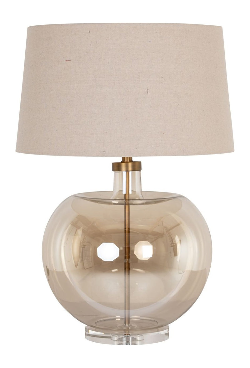 Tischlampe Jazzy amber – Richmond Design-Leuchte aus Glas & Eisen