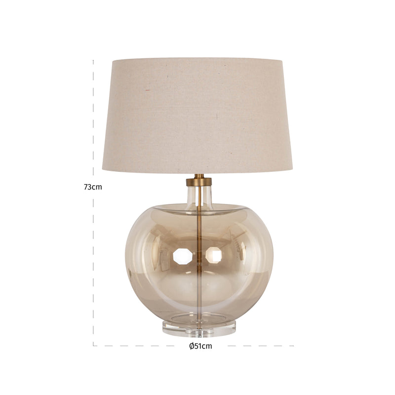 Tischlampe Jazzy amber – Richmond Design-Leuchte aus Glas & Eisen