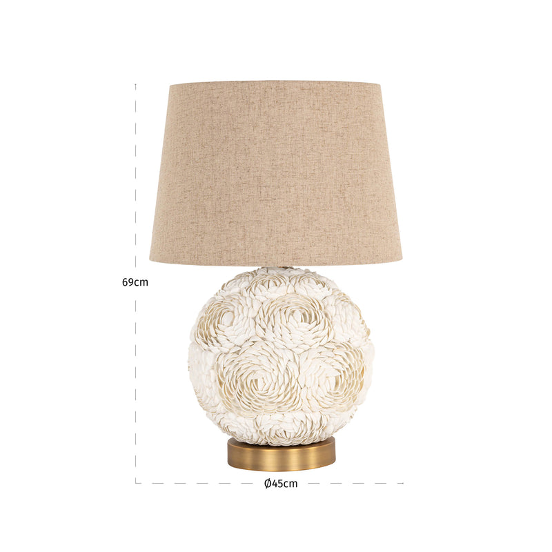 Richmond Tischlampe Jamie white – Design-Tischleuchte in Weiß, E27