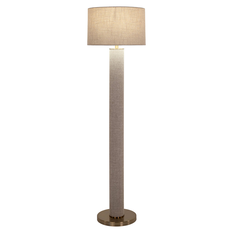 Stehlampe Joline Beige – Eisengestell mit Leinenschirm, E27