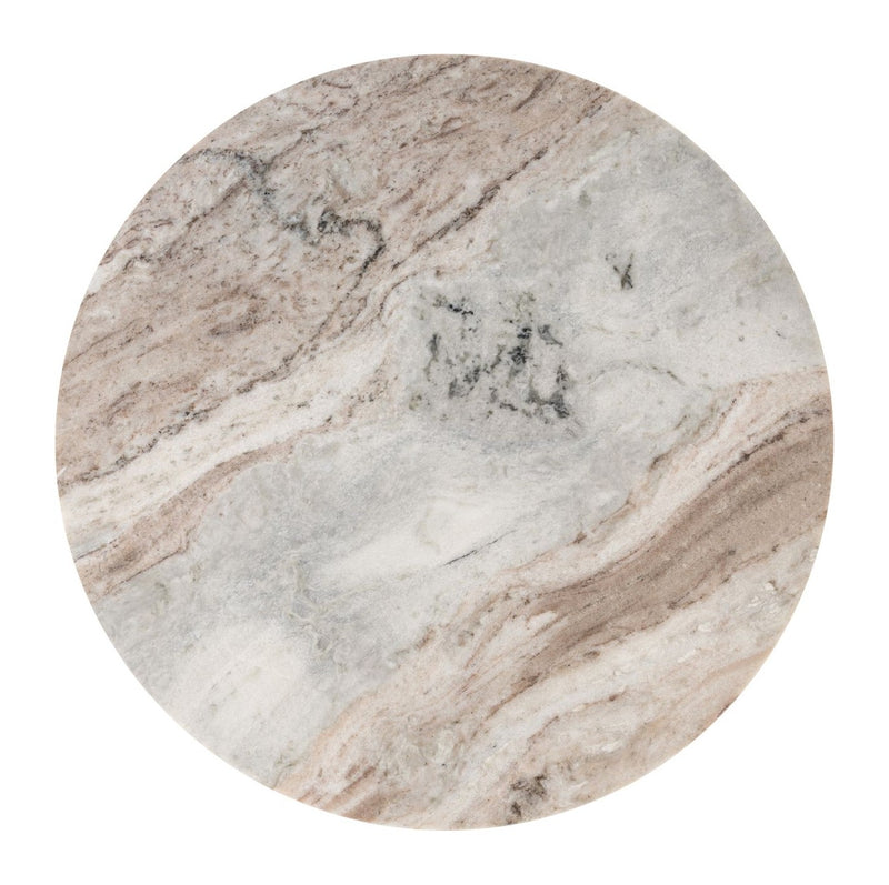 Beistelltisch Sia Blush beige mit Marmor & goldfarbenem Gestell