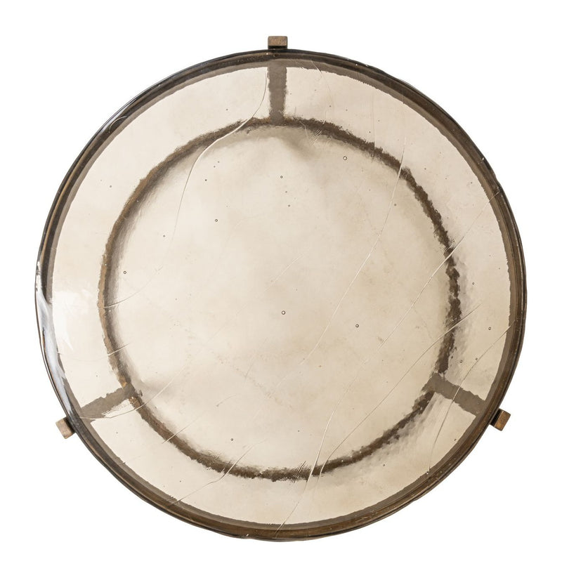 Couchtisch Cleo Gold im 2er-Set – Glasplatten & Eisengestell