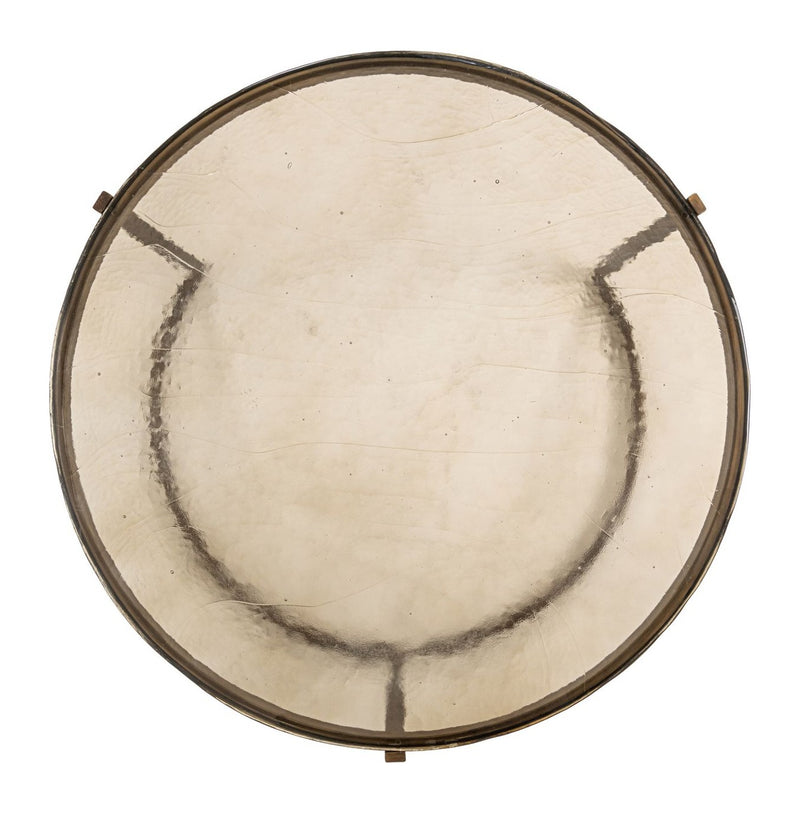 Couchtisch Cleo Gold im 2er-Set – Glasplatten & Eisengestell