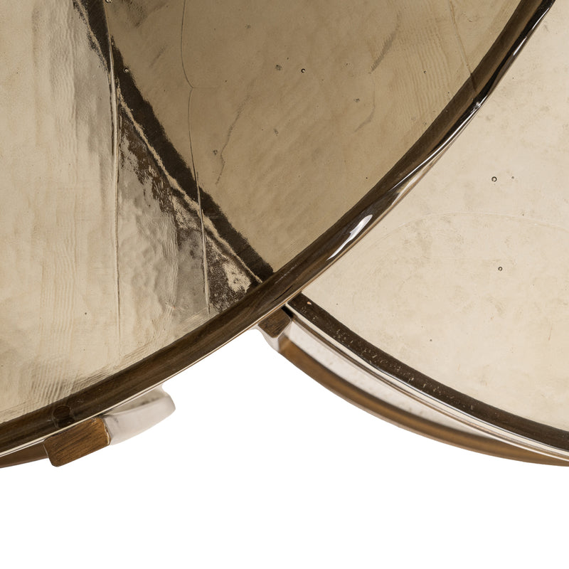 Couchtisch Cleo Gold im 2er-Set – Glasplatten & Eisengestell