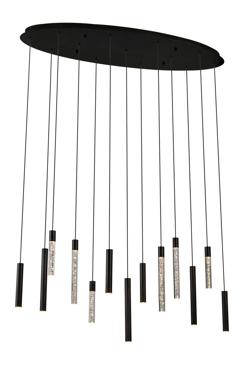 Pendelleuchte Oxley Bronze – Statement-Leuchte mit 13 Flammen