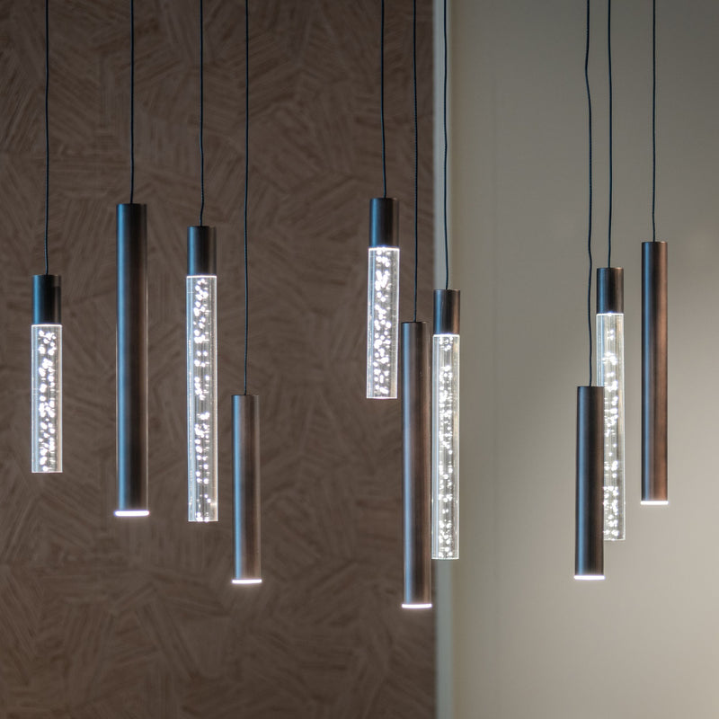 Pendelleuchte Oxley Bronze – Statement-Leuchte mit 13 Flammen