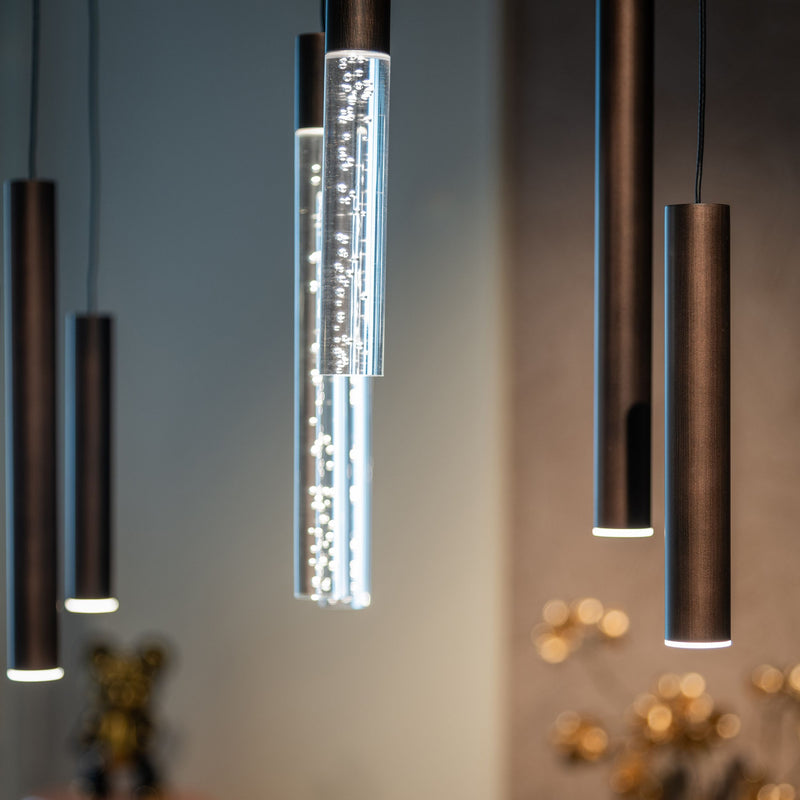Pendelleuchte Oxley Bronze – Statement-Leuchte mit 13 Flammen