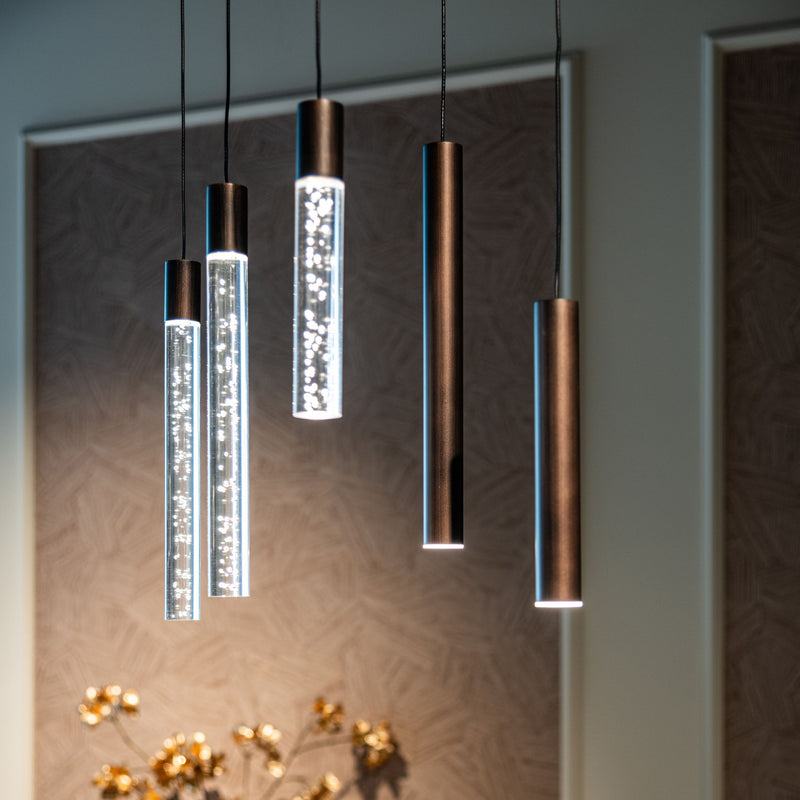Pendelleuchte Oxley Bronze – Statement-Leuchte mit 13 Flammen