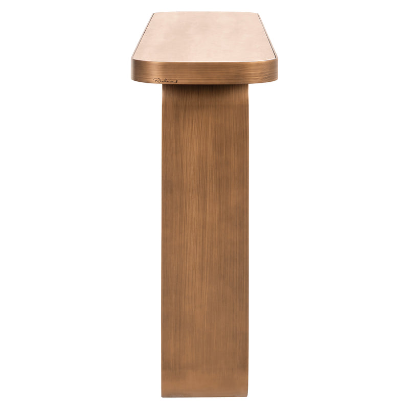 Konsole Locarno brushed gold – Eisen & Keramik, wendbare Platte