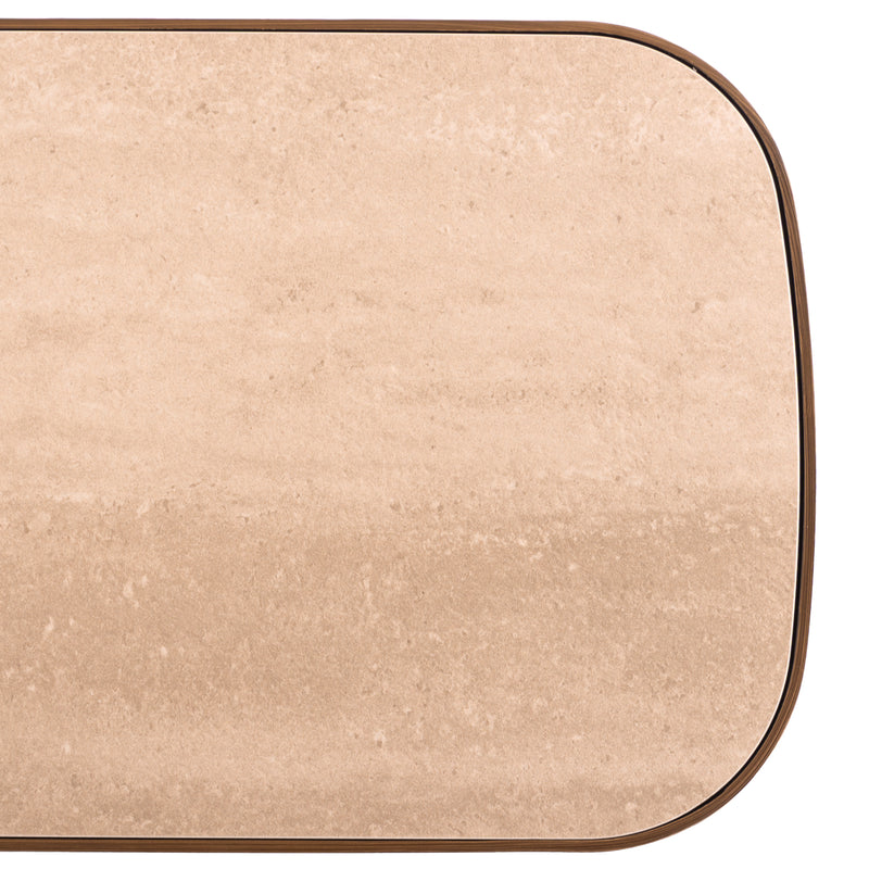 Konsole Locarno brushed gold – Eisen & Keramik, wendbare Platte