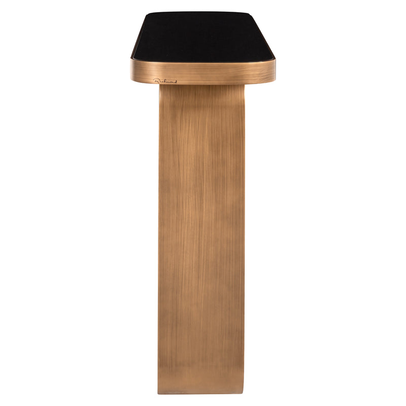 Konsole Locarno brushed gold – Eisen & Keramik, wendbare Platte