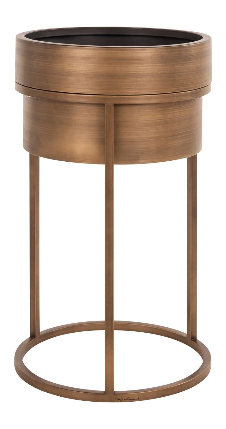 Richmond Pflanzgefäß Chadd brushed gold, Eisen, 72,5 cm hoch
