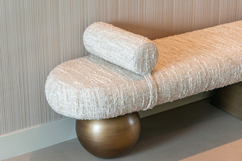 Sitzbank Geneva Alexander Jones beige angora, Polyester-Bezug