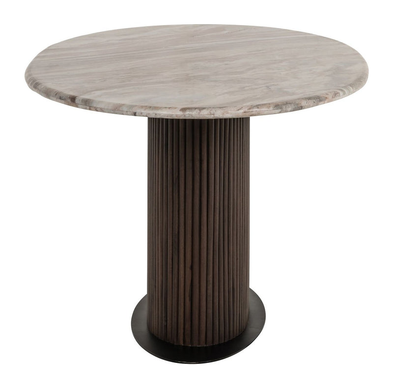 Esstisch Rashford Blush Beige, oval, 200x100 cm, Marmor-Look