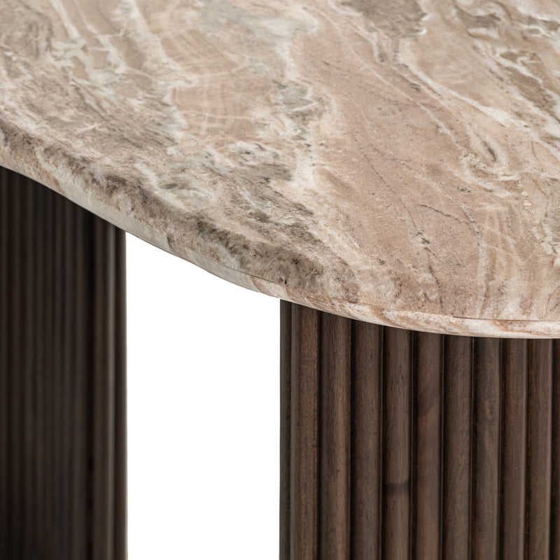 Schreibtisch Rashford Blush Beige mit Toronto-Marmorplatte, Richmond