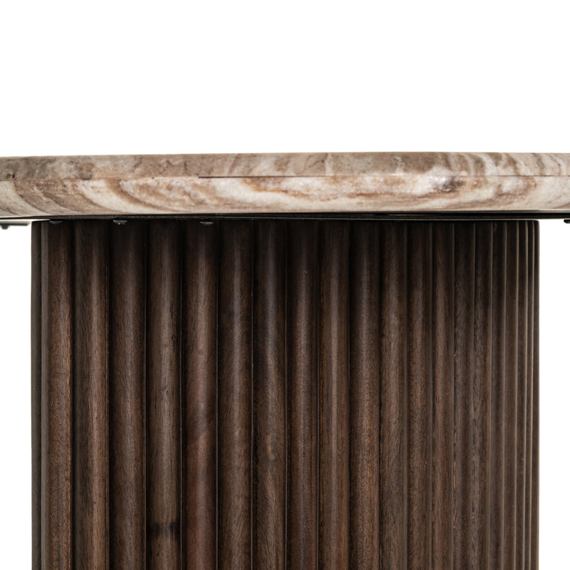 Schreibtisch Rashford Blush Beige mit Toronto-Marmorplatte, Richmond