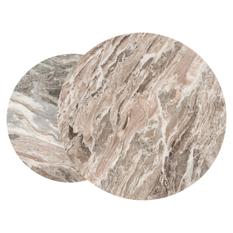 Richmond Couchtisch Fairfax clay im 2er-Set aus Eisen & Marmor