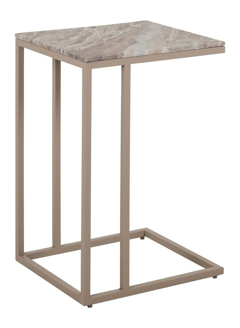 Sofabeistelltisch Fairfax clay – Eisen & Toronto-Marmor