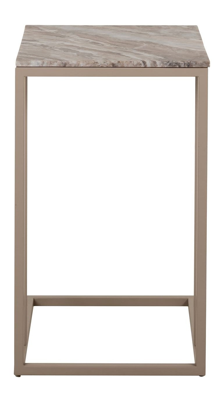 Sofabeistelltisch Fairfax clay – Eisen & Toronto-Marmor