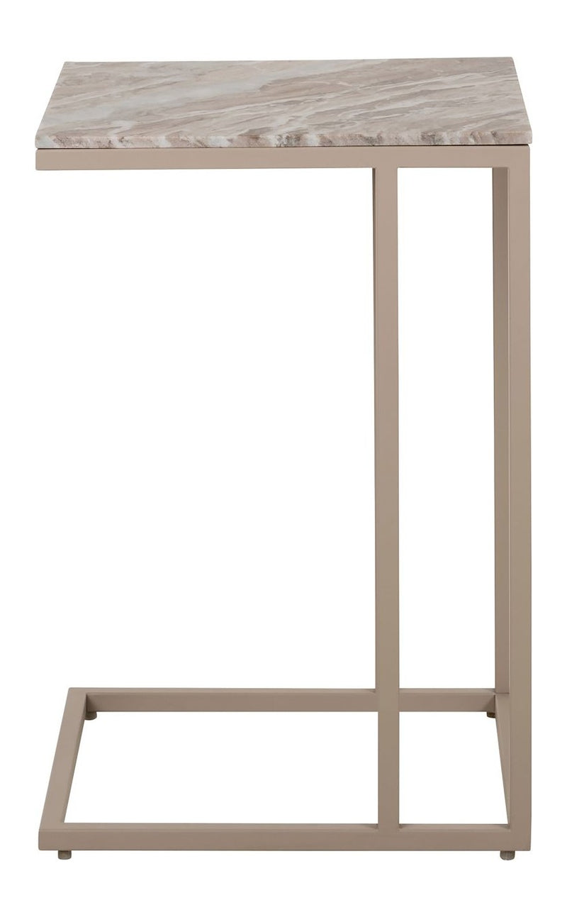 Sofabeistelltisch Fairfax clay – Eisen & Toronto-Marmor