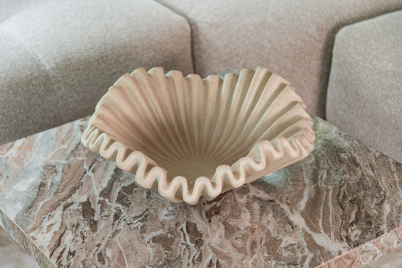 Couchtisch Rashford 2er-Set Blush Beige aus Toronto-Marmor