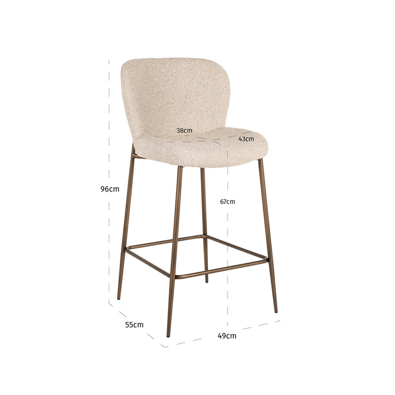 Barhocker Odarby biscotti – gepolstert für Küche & Theke