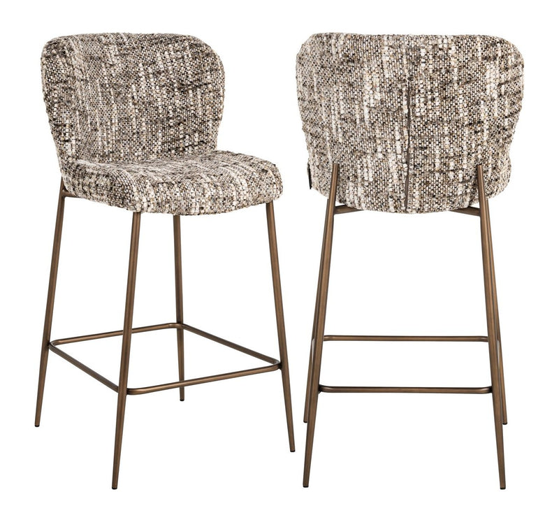 Barhocker Odarby in Braun – Richmond Design mit Polyester-Bezug