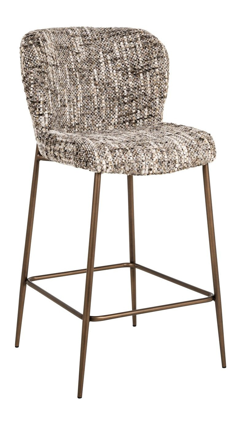 Barhocker Odarby in Braun – Richmond Design mit Polyester-Bezug