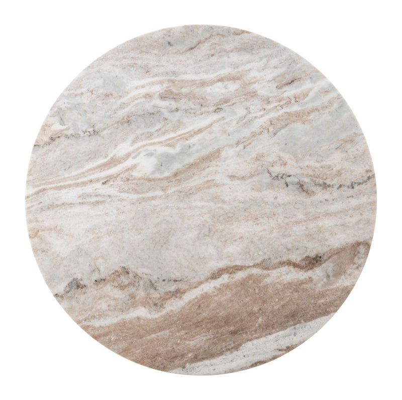 Richmond Bistro-Tisch Nyon Blush beige – Marmorplatte Ø 75 cm