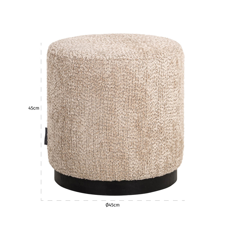 Hocker & Fußbank Yoda Ø45 cm - individuell in Wunschstoff gestaltbar