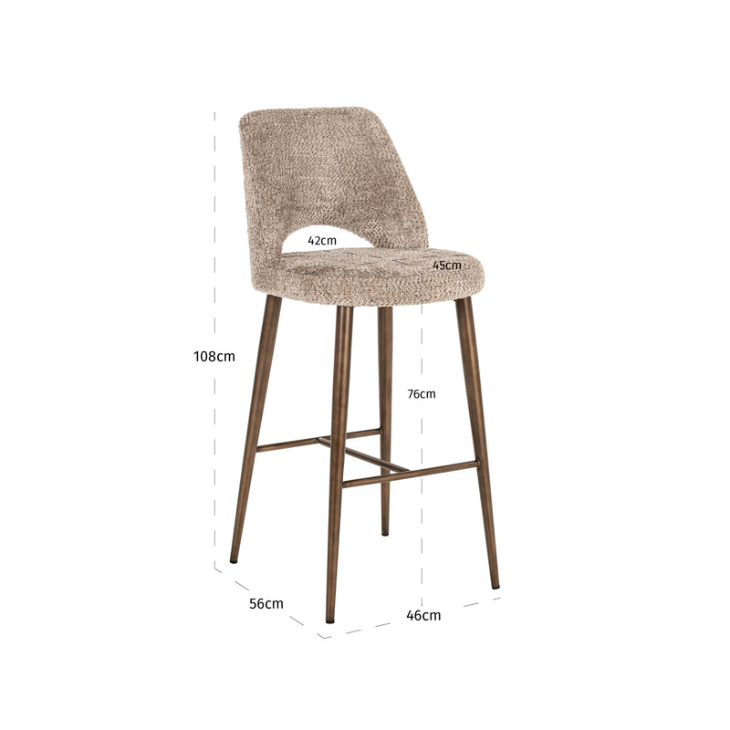 Barhocker Delphine Lovely Nature, schwer entflammbar & komfortabel