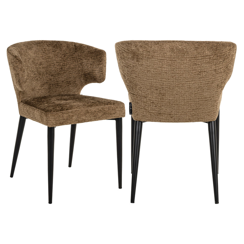 Esszimmerstuhl Taylor Brandy Fusion, schwer entflammbar, Metallgestell
