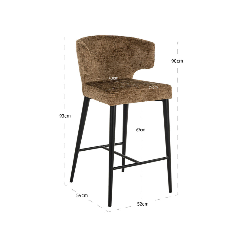 Barhocker Taylor Brandy Fusion mit schwer entflammbarem Bezug