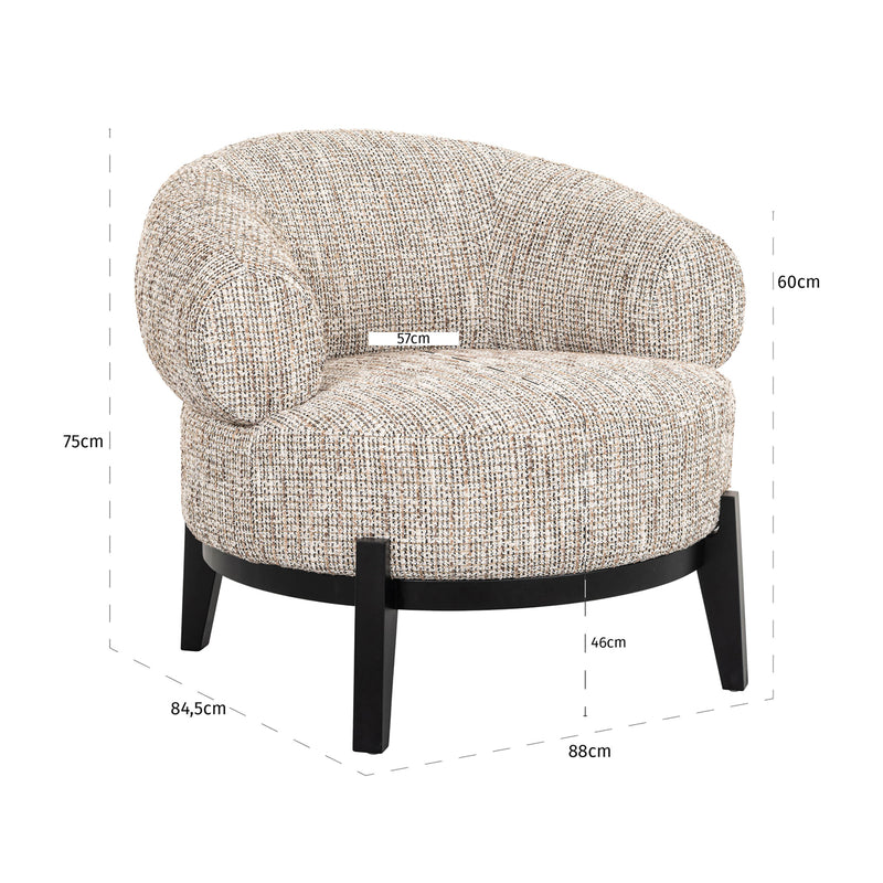 Lounge Stuhl Montana von Richmond – schwer entflammbarer Bezug
