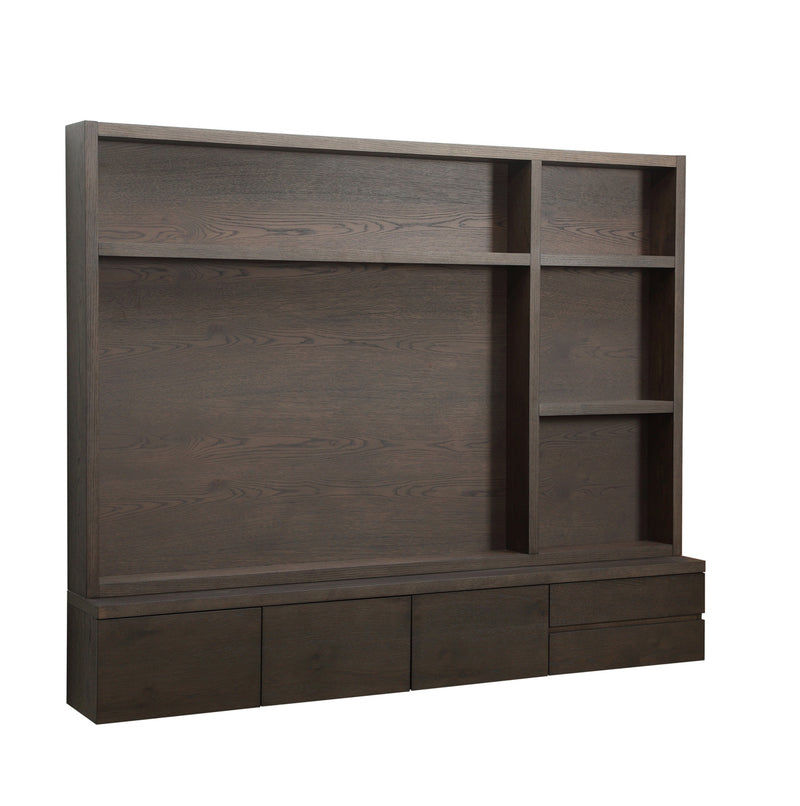 TV-Schrank Lachance braun, 3 Türen & 2 Schubladen, Eichenfurnier