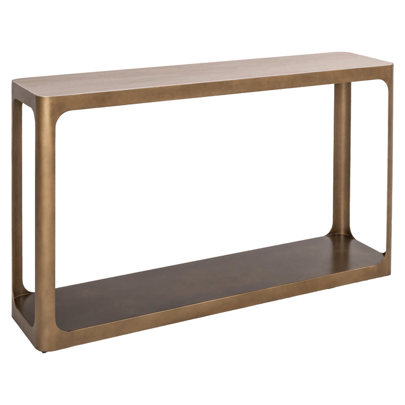 Konsole Claridge beige – Wendeplatte Keramik-Travertin & Glas, 140 cm