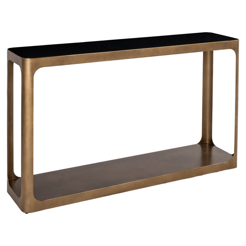 Konsole Claridge beige – Wendeplatte Keramik-Travertin & Glas, 140 cm