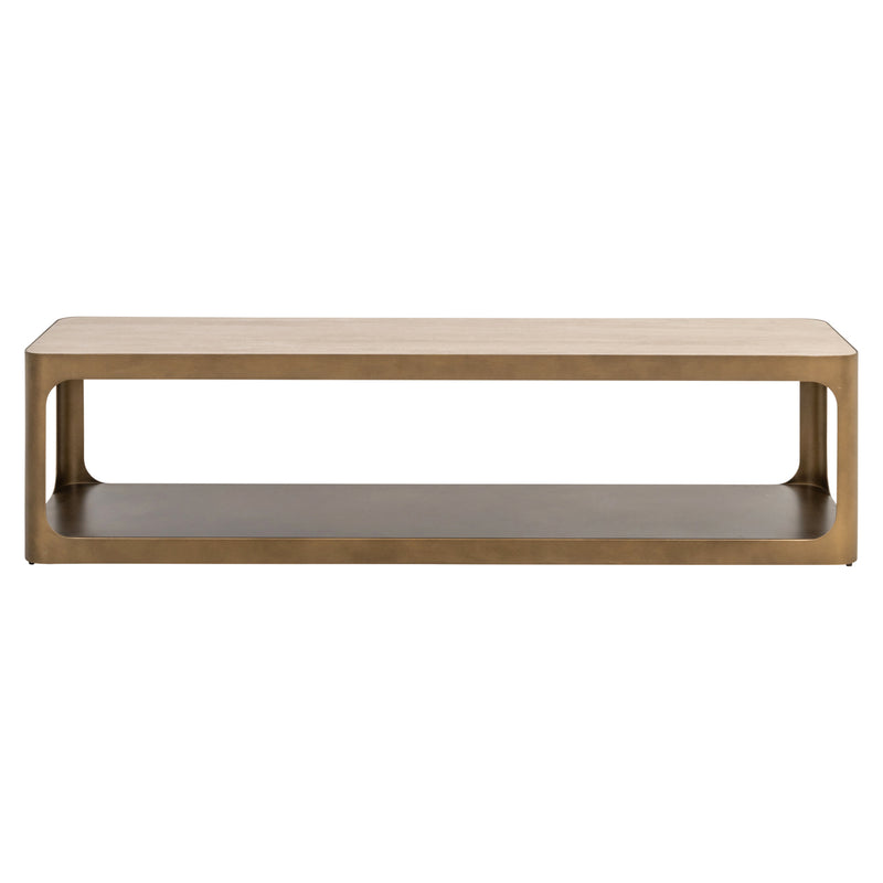 TV-Schrank Claridge in Beige, 160x40 cm, wendbare Platte Glas/Keramik