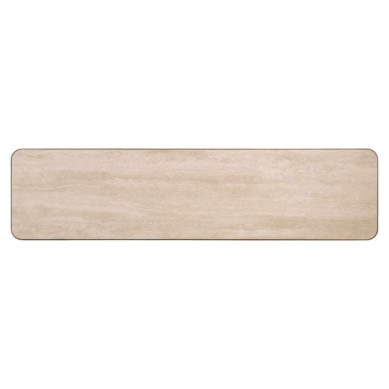 TV-Schrank Claridge in Beige, 160x40 cm, wendbare Platte Glas/Keramik