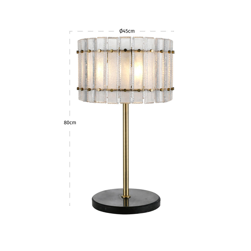 Tischlampe Felina in Bronze mit Marmorfuß, 3-flammig, E14
