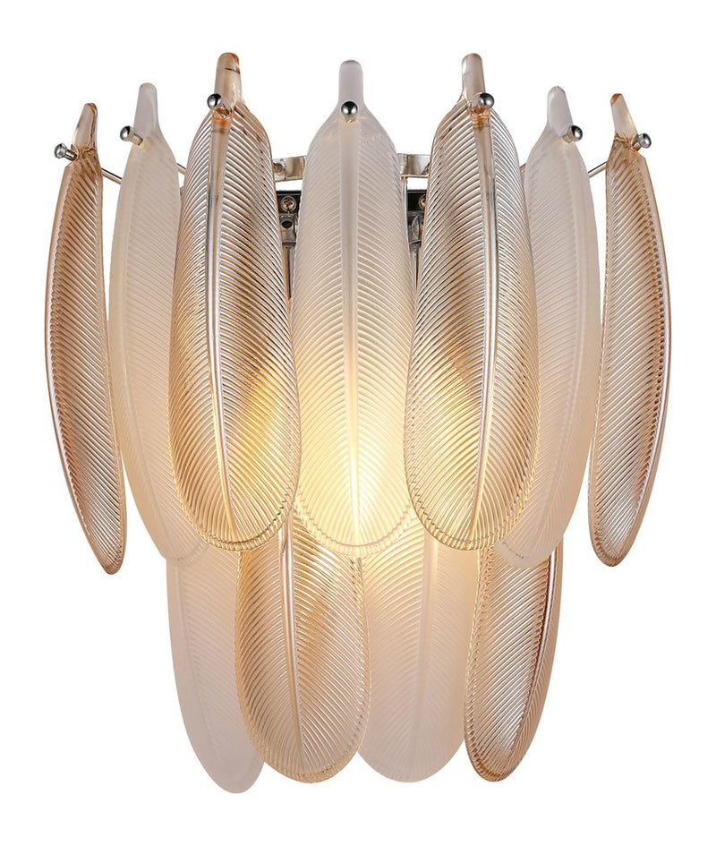 Richmond Wandlampe Chloe Antikmessing – Glas & Eisen, 3-flammig