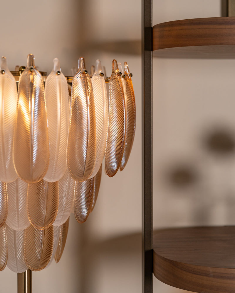 Richmond Stehlampe Chloe Antikmessing – Standleuchte mit Marmorfuß