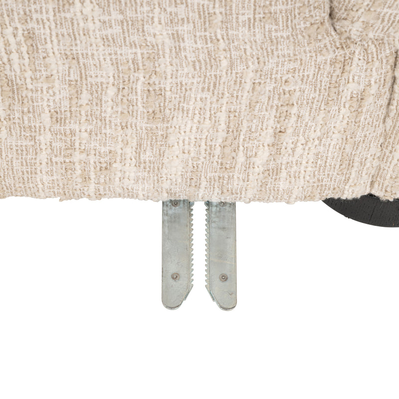 Sofa Pandora Lounge Left in Beige Angora – Skulpturales XXL-Loungesofa