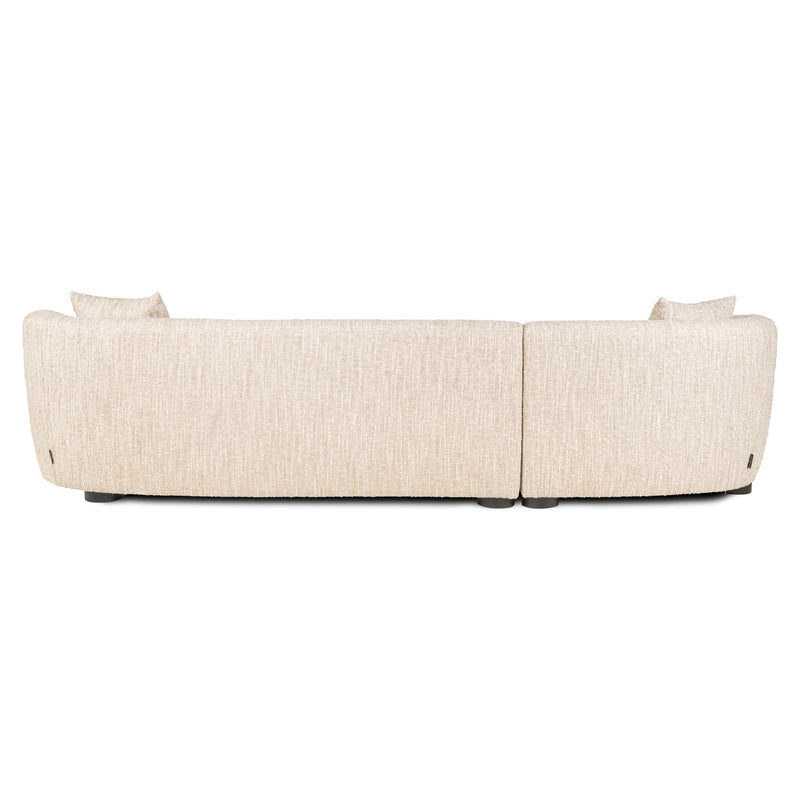 Sofa Pandora Lounge Left in Beige Angora – Skulpturales XXL-Loungesofa