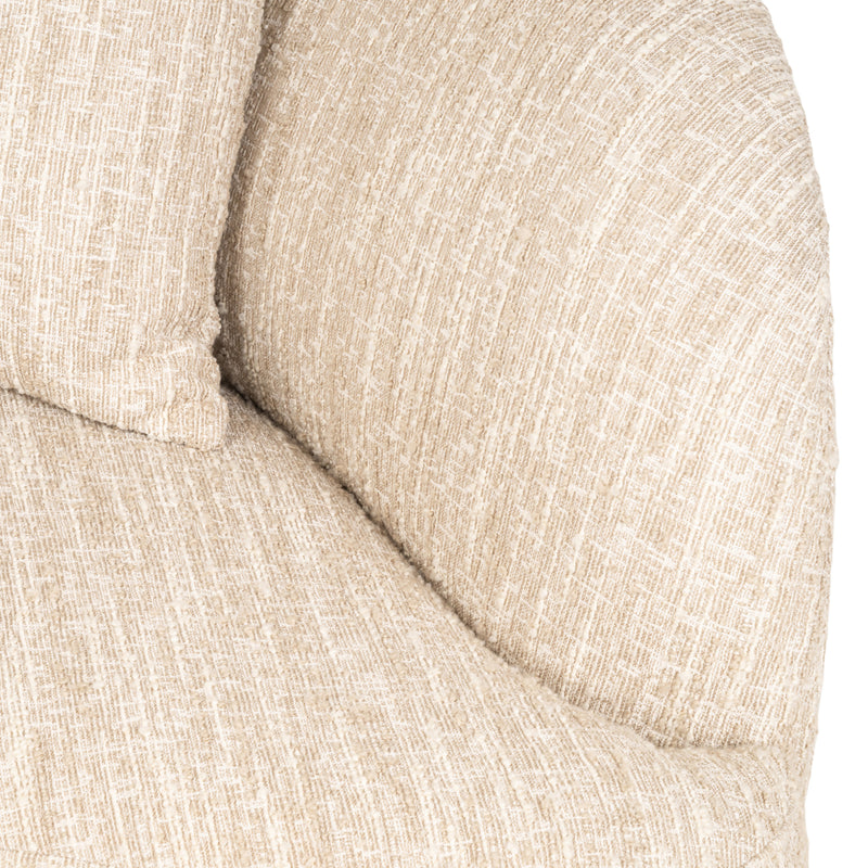 Sofa Pandora Lounge Left in Beige Angora – Skulpturales XXL-Loungesofa