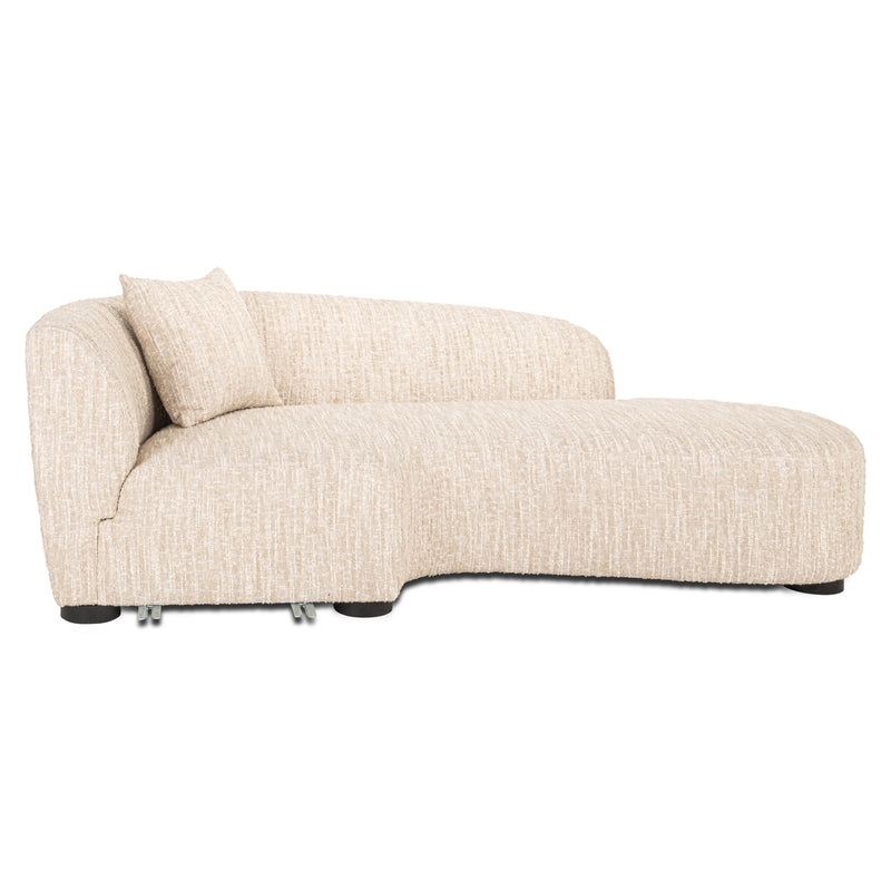 Richmond Sofa Pandora Lounge Right in Beige Angora, 320 cm